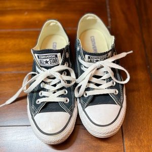 Converse all star low top black and white sneakers